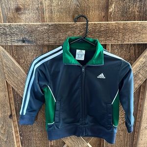Adidas children’s size 4T zip up. Green, grey, and white. Gently Used.